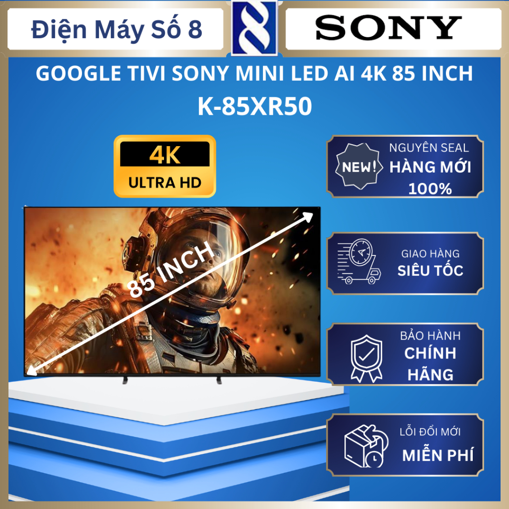 Google tivi Sony K-85XR50 Mini LED AI 4K 85 inch