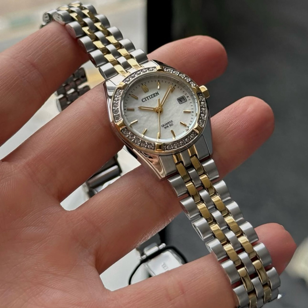 Đồng hồ nữ dây thép Citizen Quartz EU6064-54D