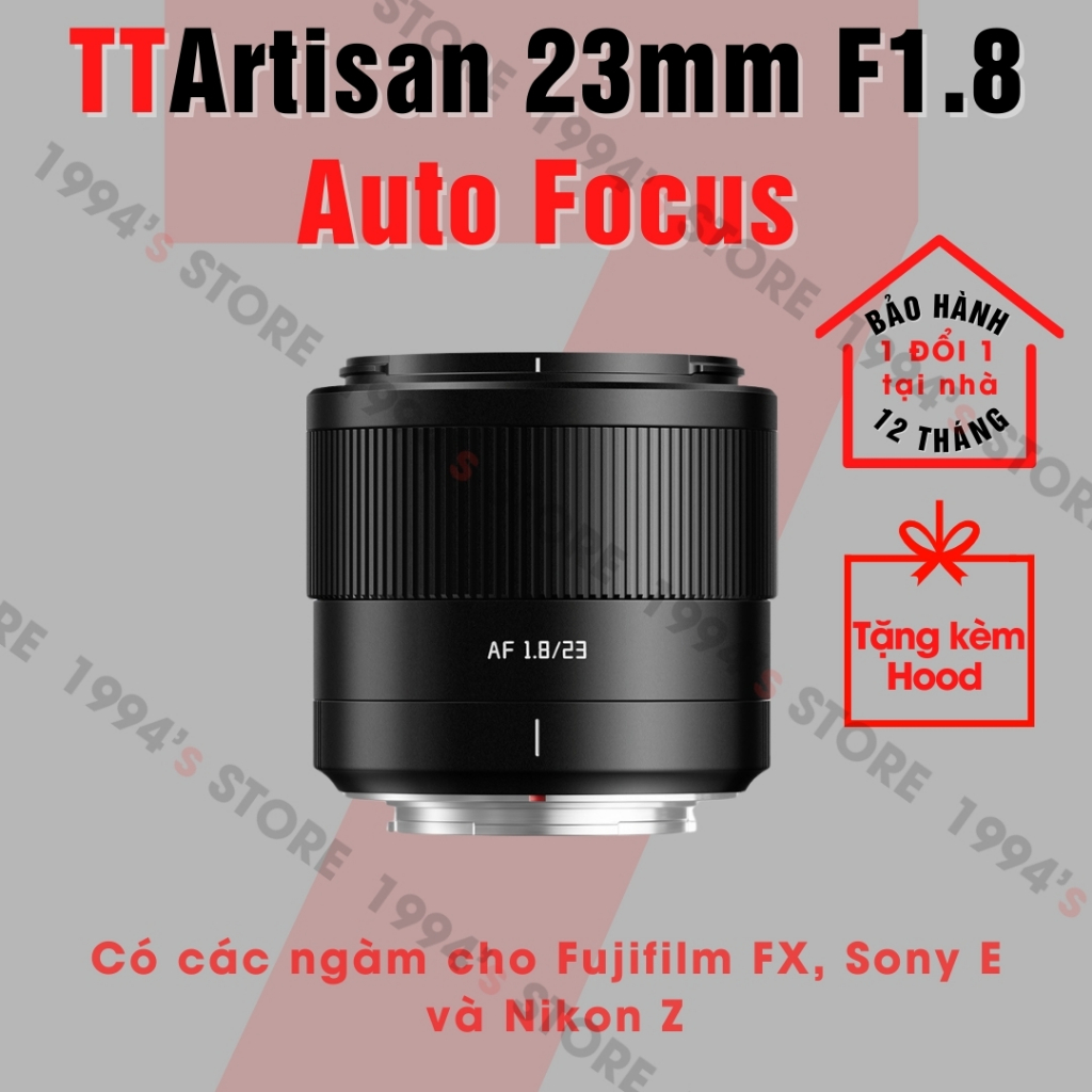 Ống kính TTArtisan AF 23mm F1.8 Auto Focus - Lens góc rộng đa dụng lấy nét tự động dành cho Fujfilm 