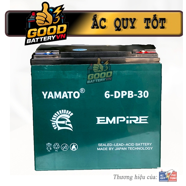 Bình điện Yamato 12V - 30Ah 6-DPB-30 EMPIRE