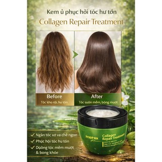 Kem hấp phục hồi tóc hư tổn Collagen Sophia 450 ml