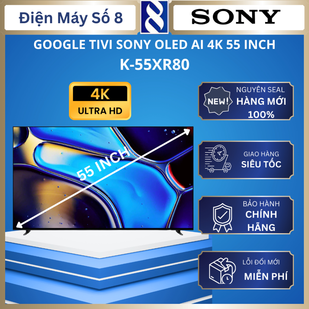 Google tivi Sony K-55XR80 OLED AI 4K 55 inch
