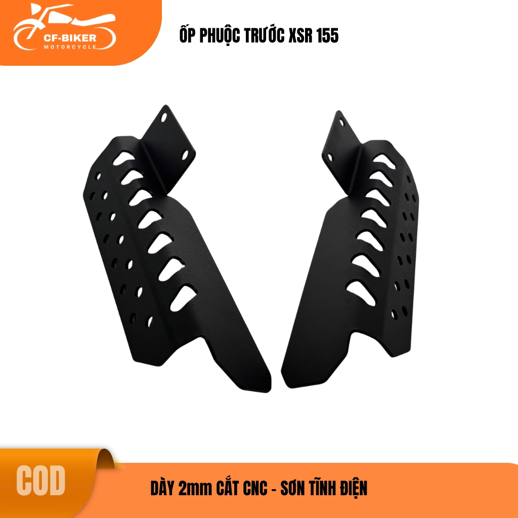 Ốp phuộc trước xsr155, mt15, ốp phuộc xsr155 chất liệu thép, sơn tĩnh điện.