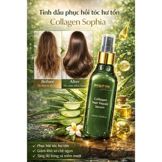 Tinh dầu phục hồi tóc hư tổn Collagen Sophia 100 ml