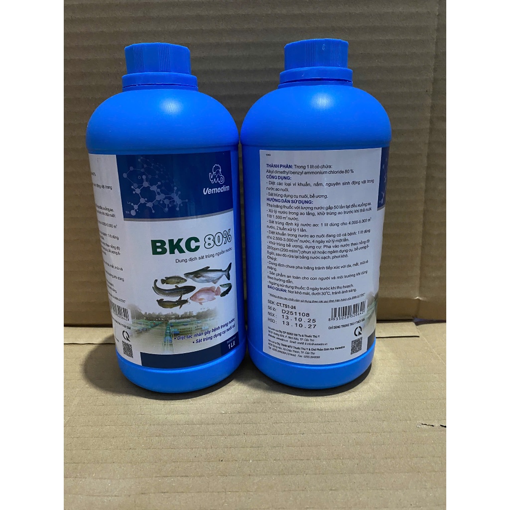 BKC 80% (VMD) - Ngăn ngừa các vấn đề ao nuôi Cá, Tôm