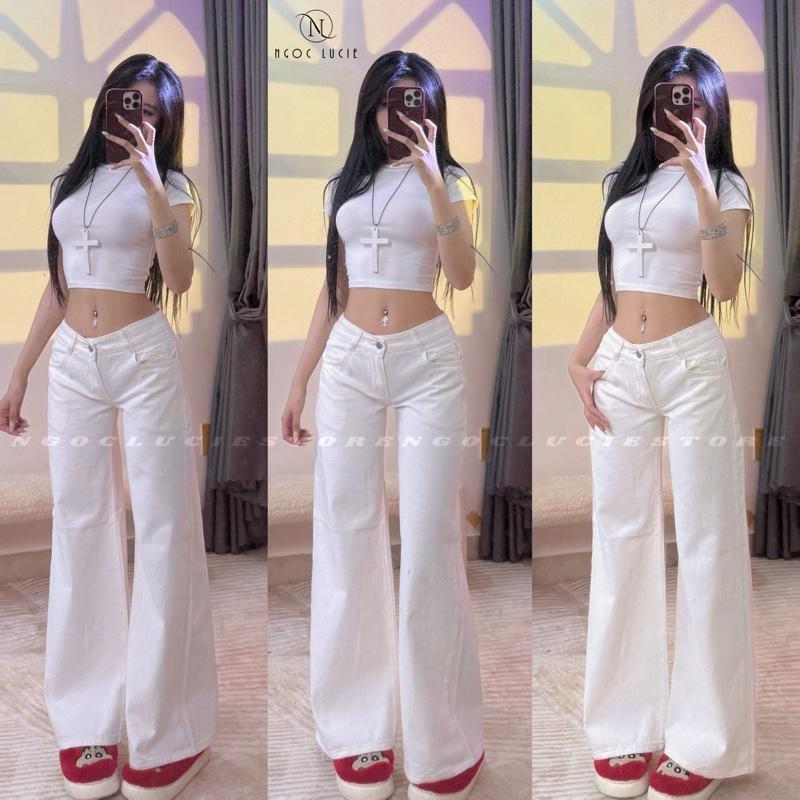 (CHIỀU DÀI 103CM) Q54 - Quần Jean Ống Suông Lưng Đáy Ngắn Không Co Dãn Phong Cách Trẻ Trung, Đơn Giản - Ngọc Lucie | BigBuy360 - bigbuy360.vn