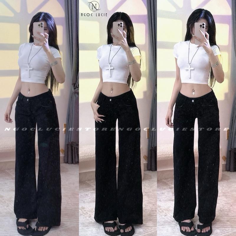 (CHIỀU DÀI 103CM) Q54 - Quần Jean Ống Suông Lưng Đáy Ngắn Không Co Dãn Phong Cách Trẻ Trung, Đơn Giản - Ngọc Lucie | BigBuy360 - bigbuy360.vn