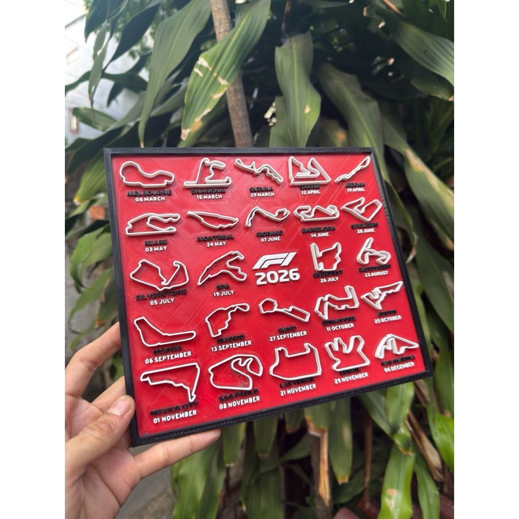 Mô hình Lịch thi đấu Đua xe F1 Phiên bản FERRARI mùa 2026 in 3D, Mô hình xe đua công thức F1