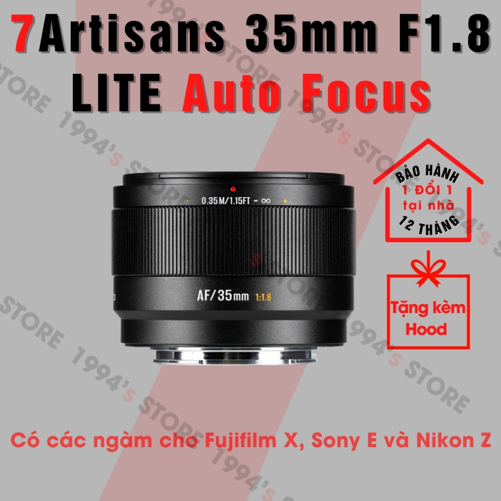 Ống kính 7Artisans AF 35mm F1.8 LITE - Lens đa dụng có lấy nét tự động Auto Focus dành cho Fujifilm 