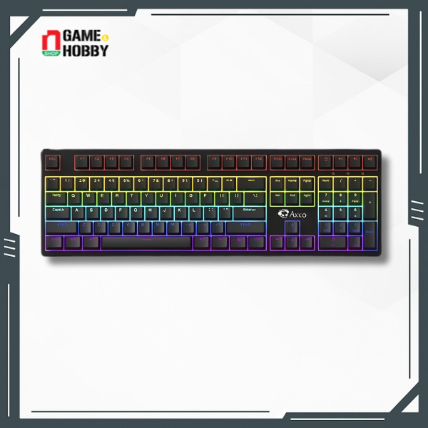 BÀN PHÍM CƠ AKKO 3108 SR BLACK SHINE THROUGH AKKO BLUE CHÍNH HÃNG AKKO