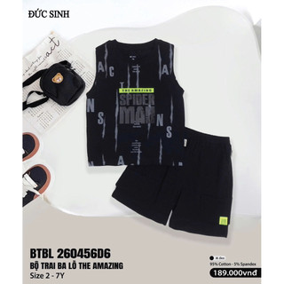 Bộ ba lỗ - sát nách Đức Sinh - Chiuchiu - Dokma (2-7y) DMB322