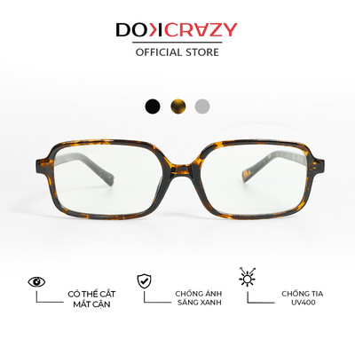 Gọng kính DOKCRAZY FONG Nhựa sinh học Cao Cấp, Chống ánh sáng xanh, tia UV400, , Unisex, Freesize, Form Basic Rectangle