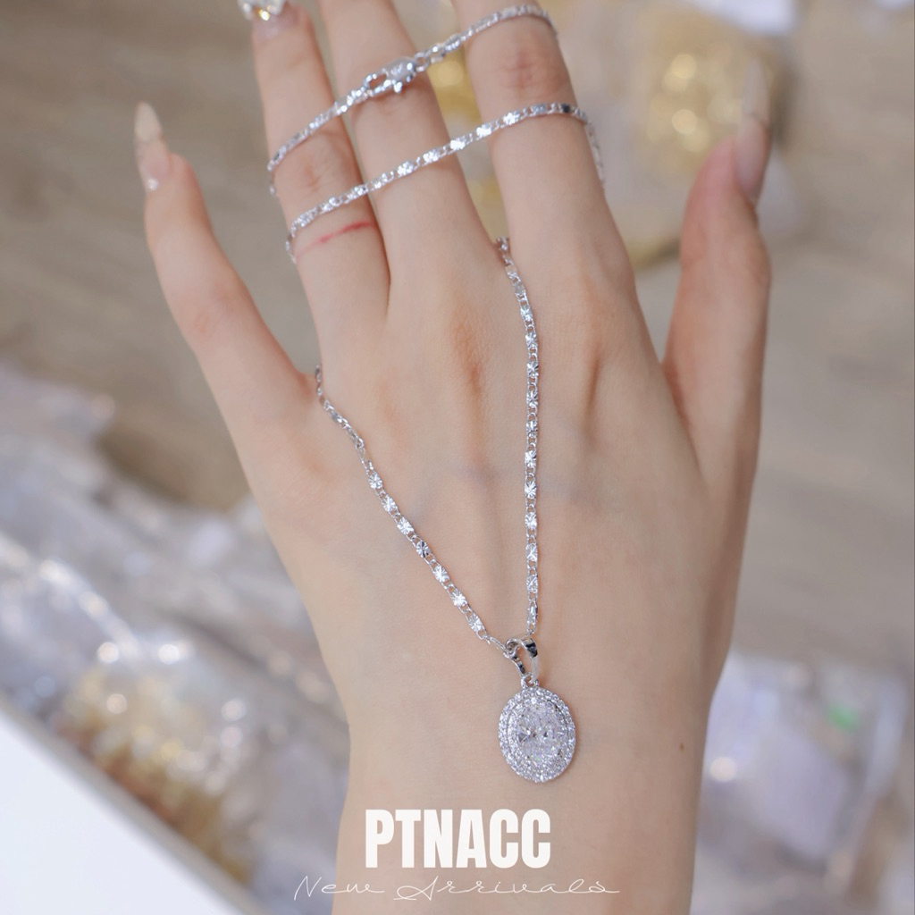 PTNACC Dây chuyền xuping 45cm mix mặt xuping oval sang trọng sáng đẹp