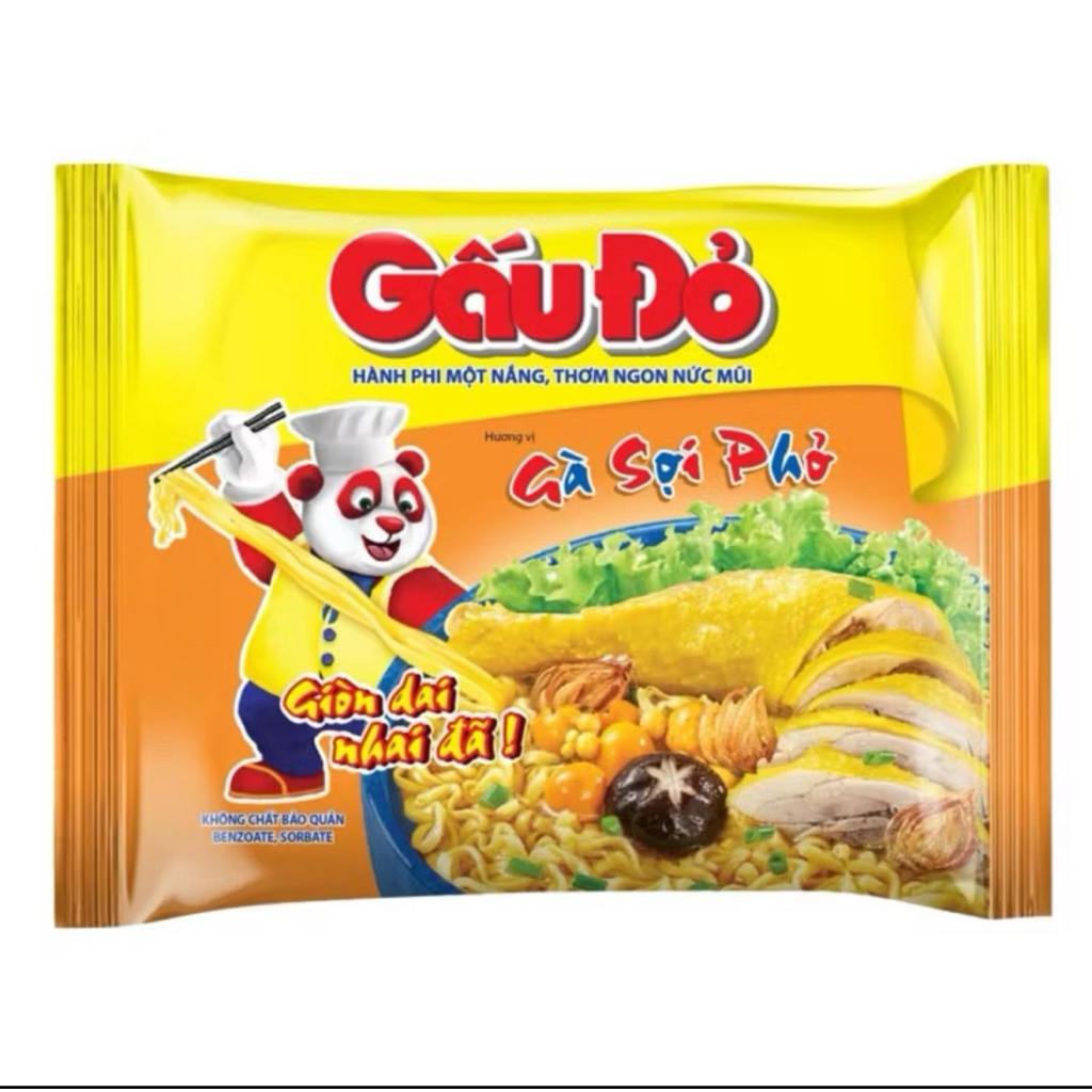 combo 10 gói mì gấu đỏ gà sợi phở .