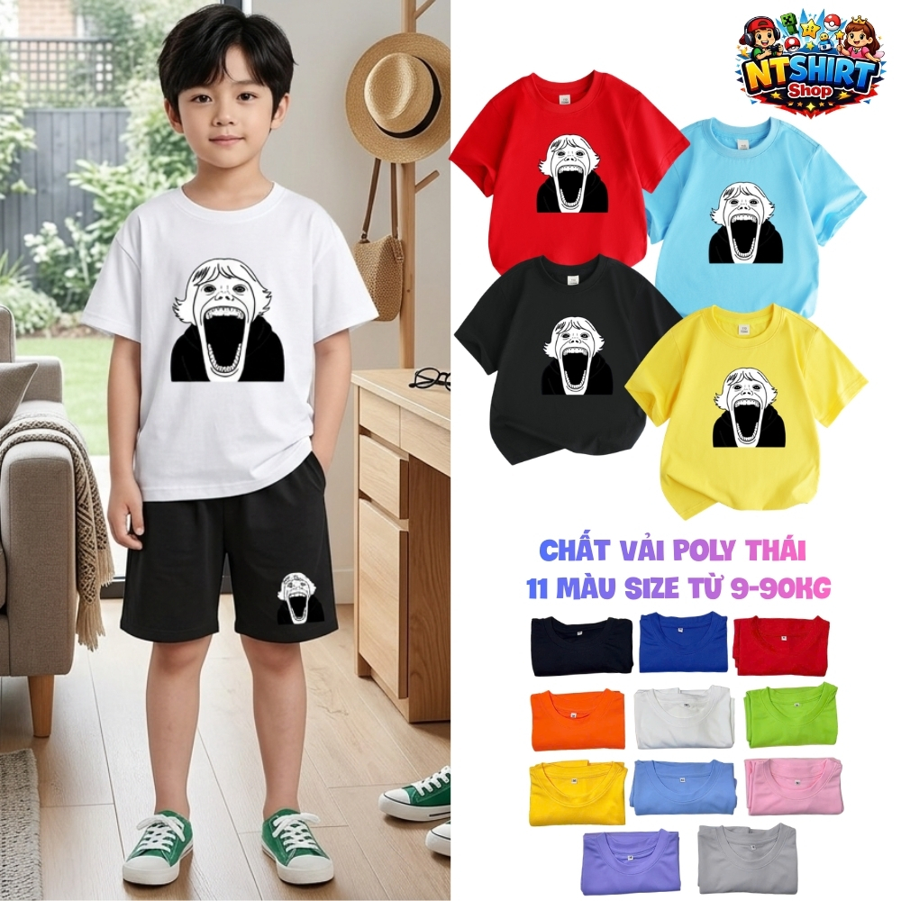 Áo thun cho bé trai bé gái THE 67KID SCP O67, Áo thun trẻ em vải poly cao cấp co giãn 4 chiều mềm mị