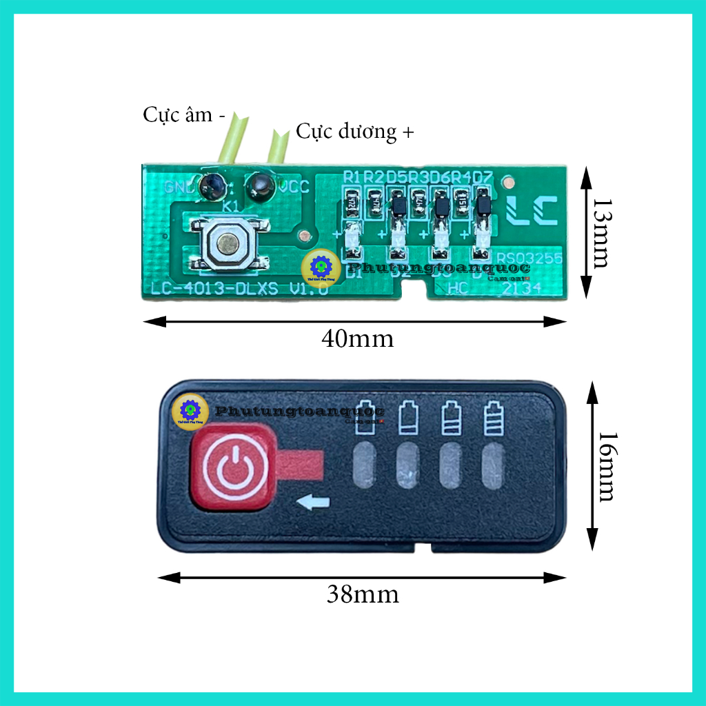 Mạch Báo Dung Lượng Pin 10 Cell, 15 Cell, 20 Cell Các Hãng Pin Makita, Macan,Himoki, Navara Hoặc Pin
