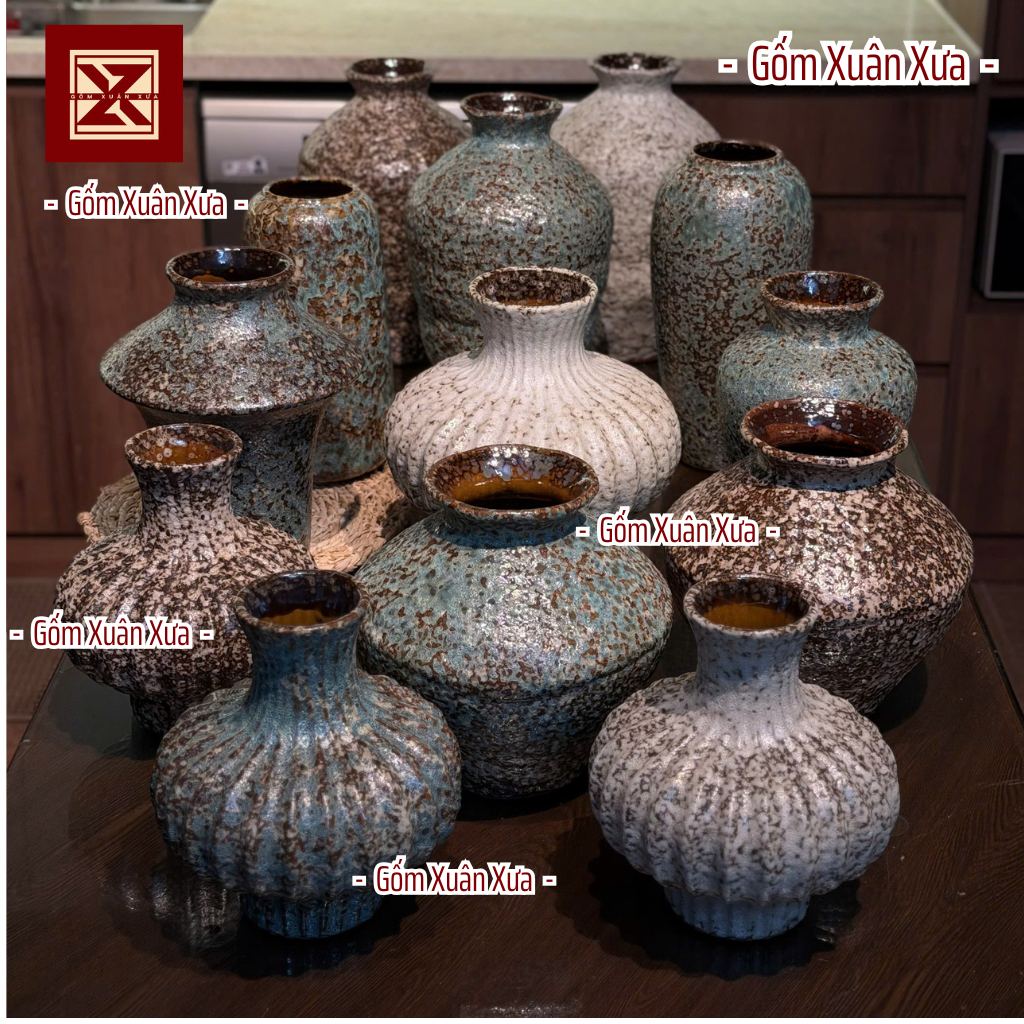 Lọ cắm hoa gốm sứ Bát Tràng, Bình cắm hoa, Gốm Xuân Xưa, bình ho , Lọ Hoa, Lọ cắm hoa Tuyết mai, quà