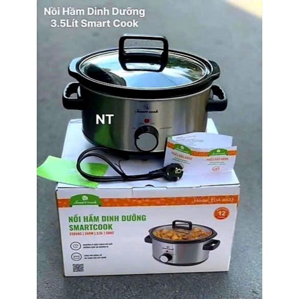 Nồi hầm dinh dưỡng Smartcook EDA-0833 Elmich,nồi nấu chậm ,nầu nấu cháo 3,5 lít(hàng km Ensure)