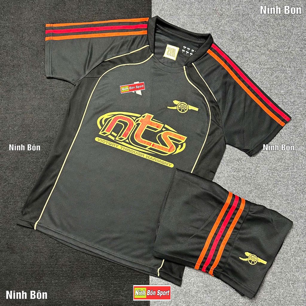 Bộ Quần Áo Bóng Đá CLB Arsenal Training NTS Đen 2026 - Vải Polyester Thái Cao Cấp