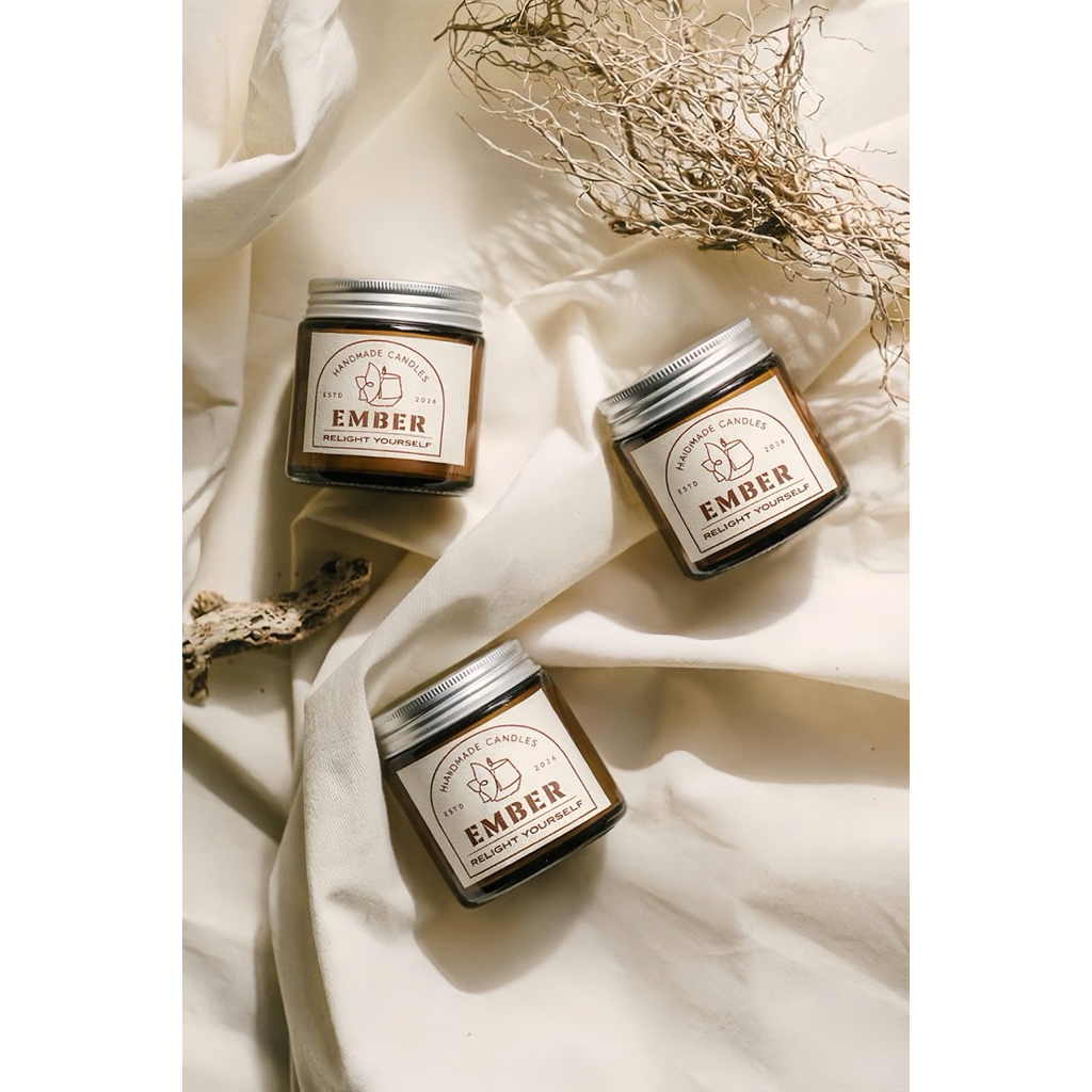 EMBER Nến Thủ Công Ember - Tạo Hương Thơm Tự Nhiên & Sang Trọng - Sản Phẩm Độc Đáo Cho Không Gian Ấm