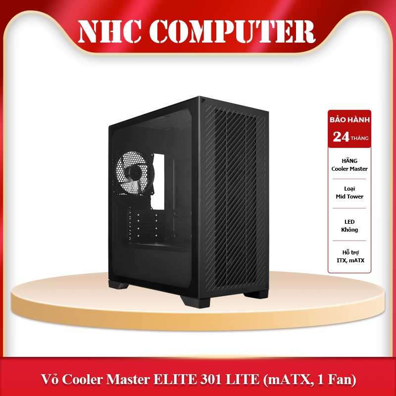 Vỏ Case Cooler Master ELITE 301 LITE (Matx, 1 Fan)