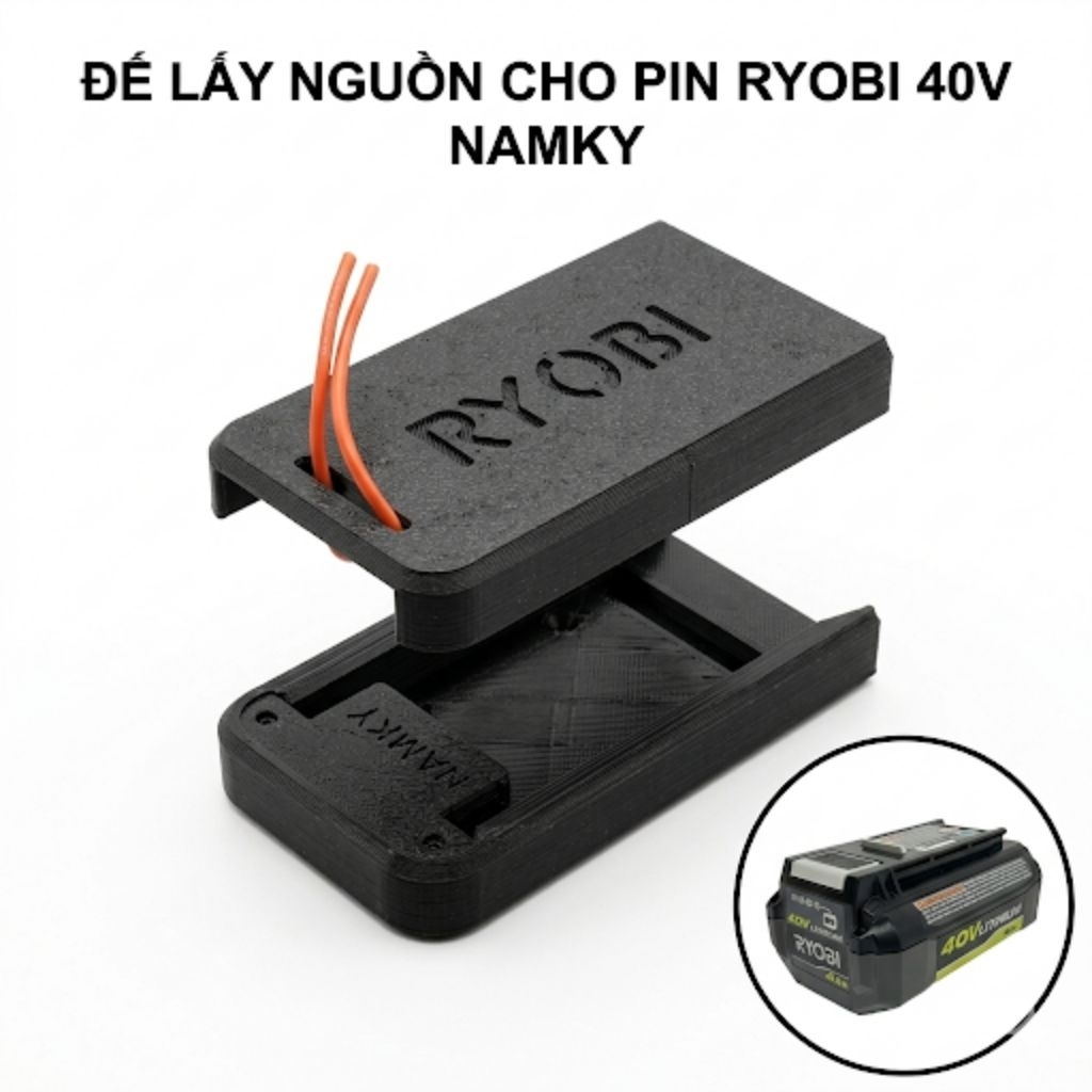 DIY - Đế kết nối nguồn pin Ryobi 36V/40V