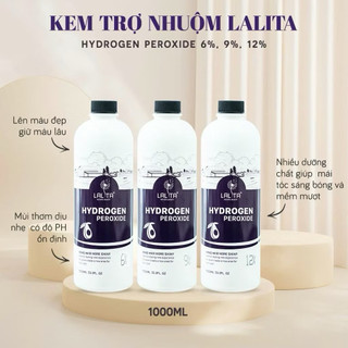 (Giá Salon) Oxy trợ nhuộm KAMI 900ml, Oxy Lalita chống sót da đầu, cao cấp hương Cafe