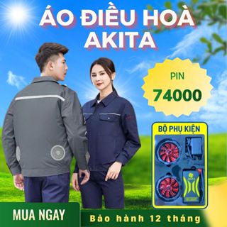 Áo điều hòa Nhật Bản Akita 18V, dùng liên tục 12-14h, dùng thử 15 ngày miễn phí, bảo hành 12 tháng