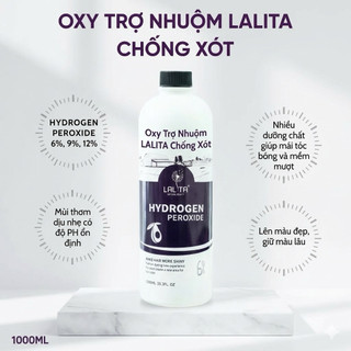 (Giá Salon) Oxy trợ nhuộm KAMI 900ml, Oxy Lalita chống sót da đầu, cao cấp hương Cafe