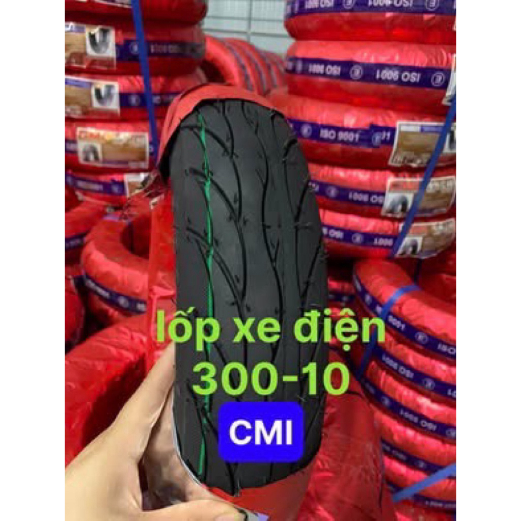 Lốp xe điện không săm CMI thông số 300-10, 350-10- lốp xe điện CMI hàng cao cấp chất lượng cao