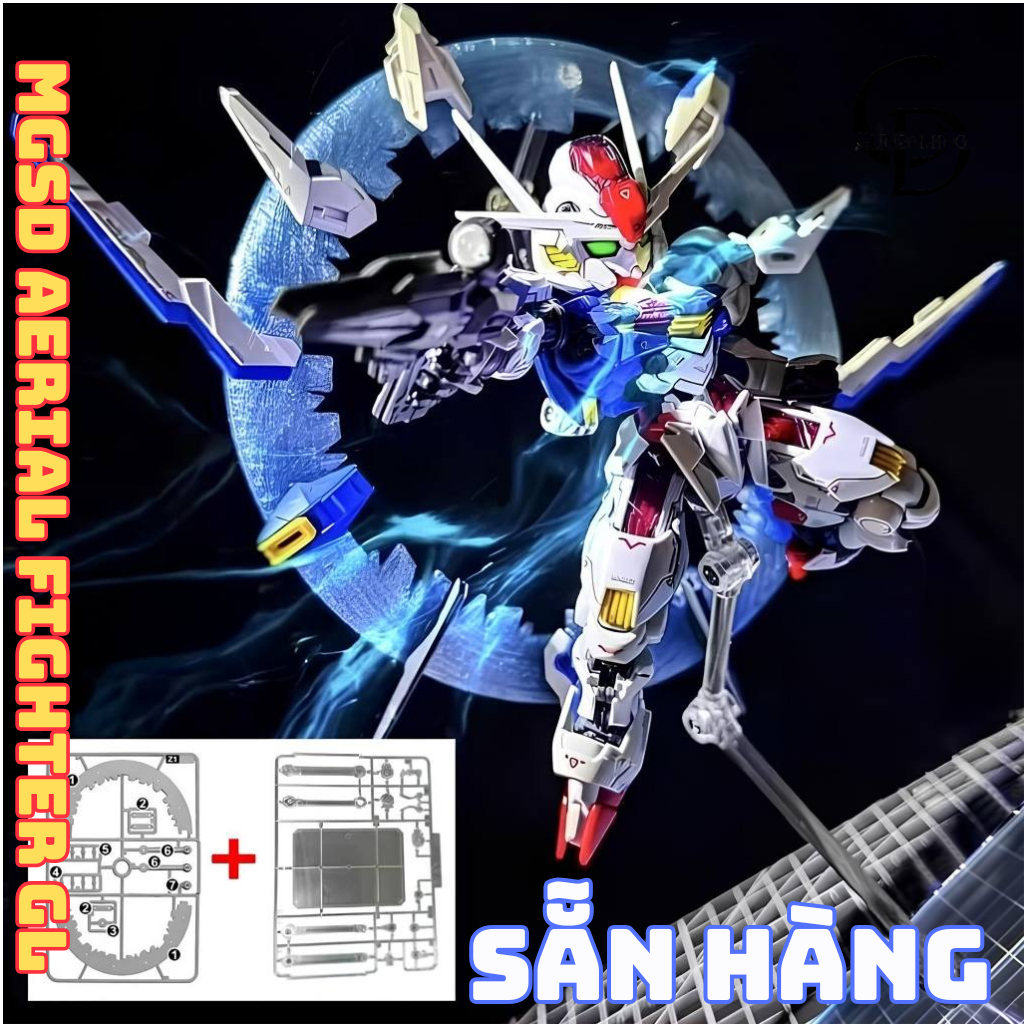 [SẴN HÀNG] Mô Hình Lắp Ráp MGSD Aerial Fighter GL (tặng kèm base, effect, decal nước)