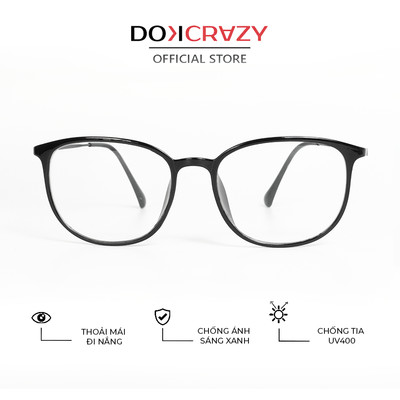 Gọng kính DOKCRAZY FLUX Hợp Kim Cao Cấp, Chống ánh sáng xanh, tia UV400, , Unisex, Freesize, Chững Chạc,Form Basi