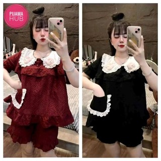 SÉT BỘ PYJAMA ĐÙI CHAM THỎ, CHẤT ĐŨI XỐP MỀM MÁT