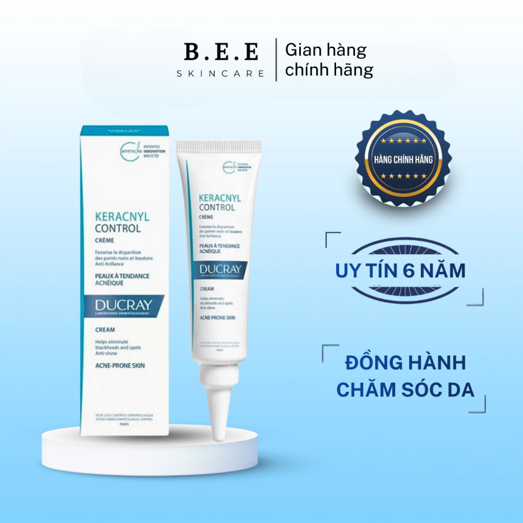 Kem Dưỡng DUCRAY KERACNYL PP CREAM Phục Hồi Da, Giảm Mụn, Mờ Thâm BeeSkincare