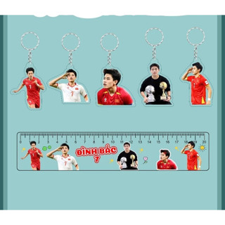 Móc khoá / thước kẻ cầu thủ bóng đá đình bắc tuyển thủ việt nam