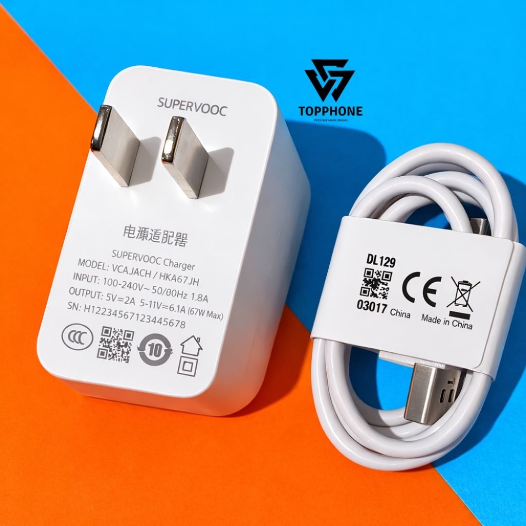 Bộ Sạc Nhanh Oppo 67w Super Vooc Dây 8a Sản Phẩm Chuẩn Hãng.