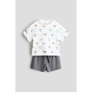 Set bộ bé trai cộc tay chất cotton HM auth