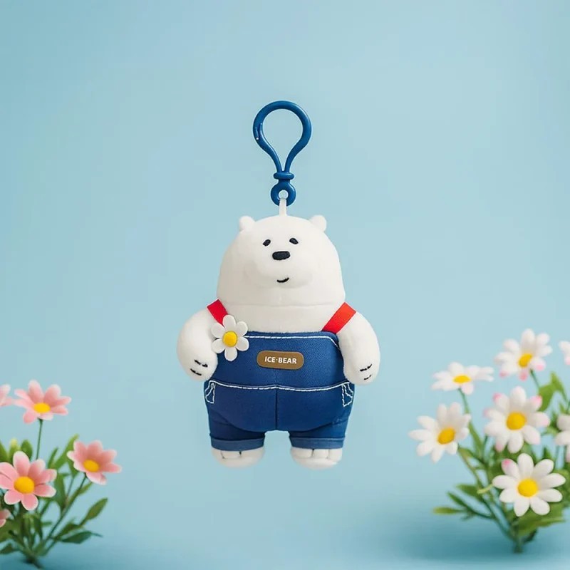 Mặt dây Móc khóa Miniso We Bare Bears hình gấu trong bộ sưu tập Camping Day