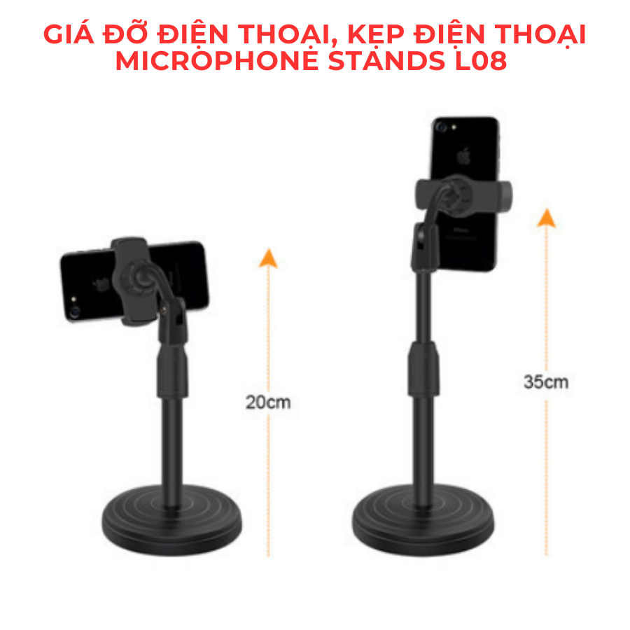 [MUA 1 TẶNG 1][kẹp đt L08] Giá Đỡ Điện Thoại L08 Kẹp Bàn Xoay Linh Hoạt Giá Đỡ Livestream Xem Phim Đ