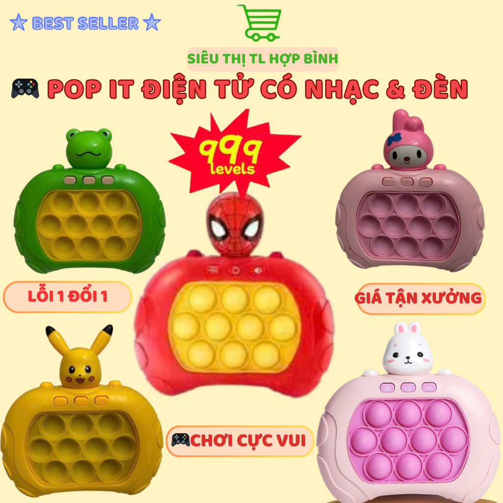 Pop It Điện Tử Hình Cua Thế Hệ Mới –  Bop It Có Nhạc & Đèn | Đồ Chơi Phản Xạ Cho Bé