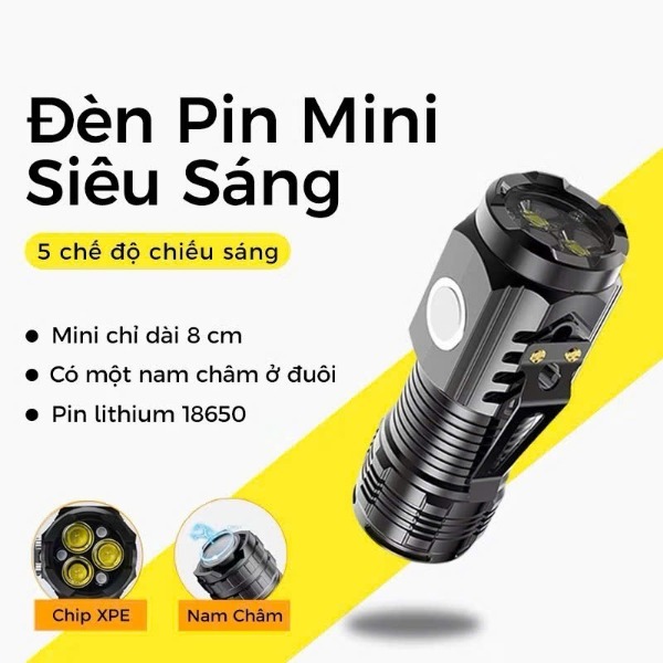 đèn ba mắt mạnh/Đèn pin bán chạy/siêu sáng sử dụng tại nhà/đèn chiếu sáng di động