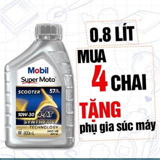 Nhớt Xe Tay Ga Mobil Scooter 10W30 0.8L (Mẫu Mới) Công Nghệ Tổng Hợp Nhập Singapore, API SL