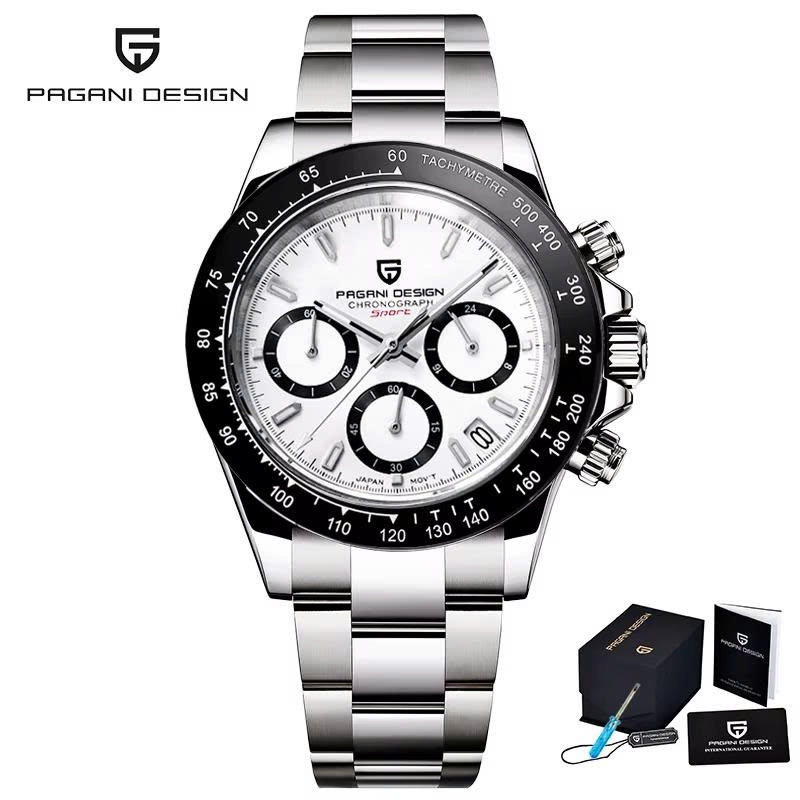 Đồng hồ nam Chronograph PAGANI DESIGN PD-1644 quartz Seiko VK63, kính Sapphire, dây thép không gỉ