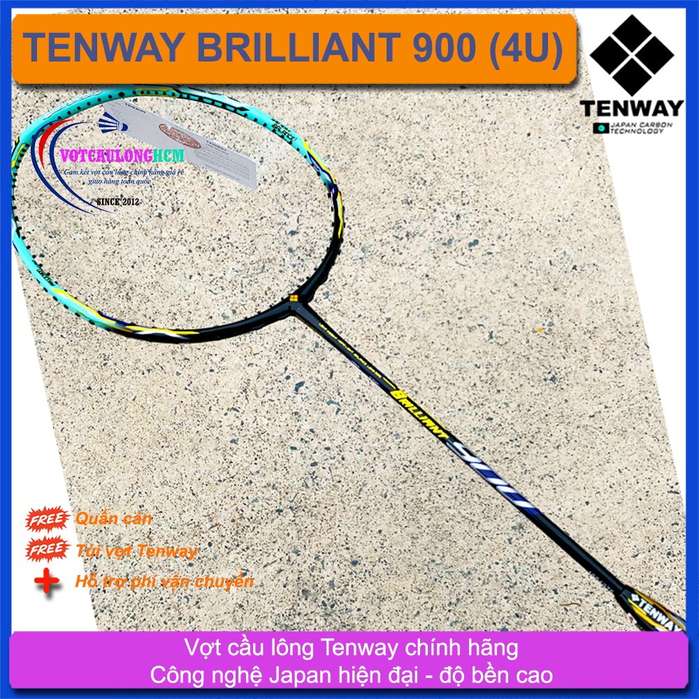 Vợt cầu lông Tenway Brilliant 900 (4U) | Vợt 4U phù hợp đánh phong trào, rèn luyện sức khỏe