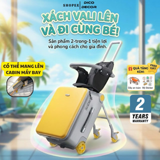 (Sẵn) Vali Kéo Kiêm Xe Đẩy Cho Bé có thể tách rời chịu lực tới 80kg – Vali Du Lịch Kiêm Xe Đẩy 2 Trong 1 Siêu Tiện Ích