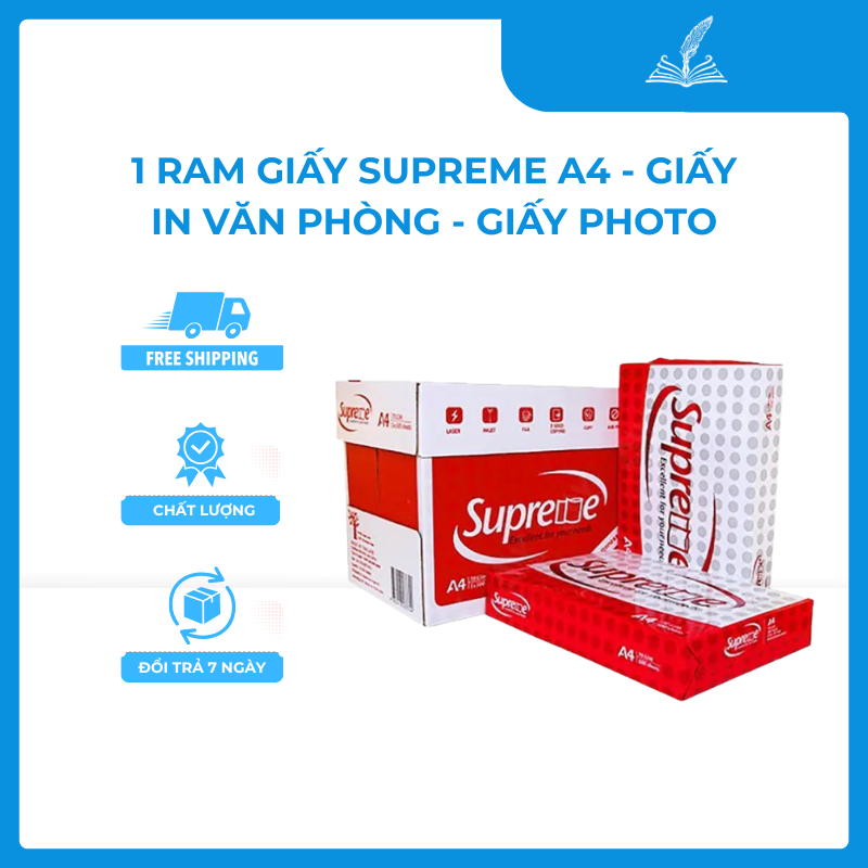 1 Ram Giấy SUPREME A4 - Giấy In Văn Phòng - Giấy Photo