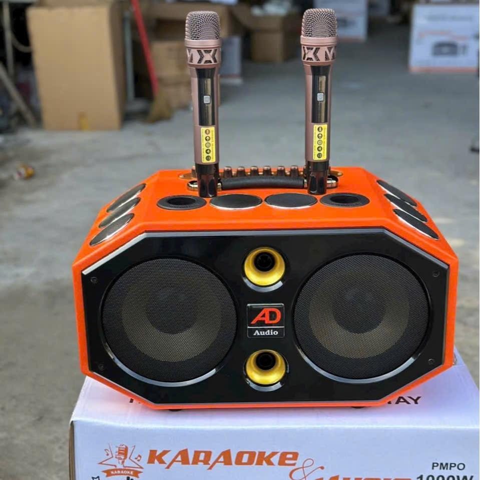 Loa Xách Tay Karaoke DK 999 Pro, 18 Đường tiếng, Công Suất , 2 Bass Có Reverb Echo