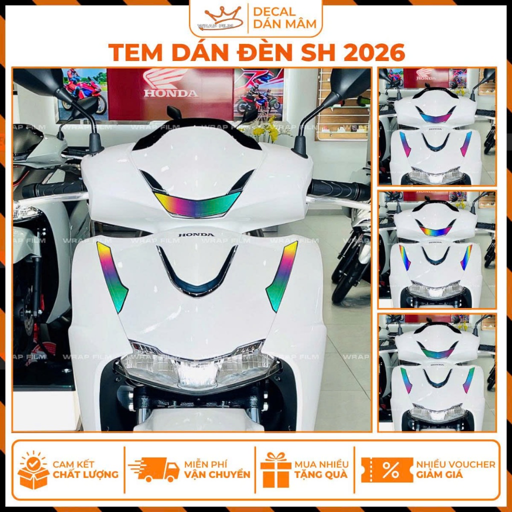 Tem dán đèn Demi Sh 125i, Sh 160i đời 2026