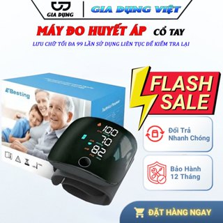 Máy Đo Huyết Áp Cổ Tay Màn Hình LED - Đọc Kết Quả Bằng Tiếng Việt, Sạc Pin, Độ Chính Xác Tuyệt Đối