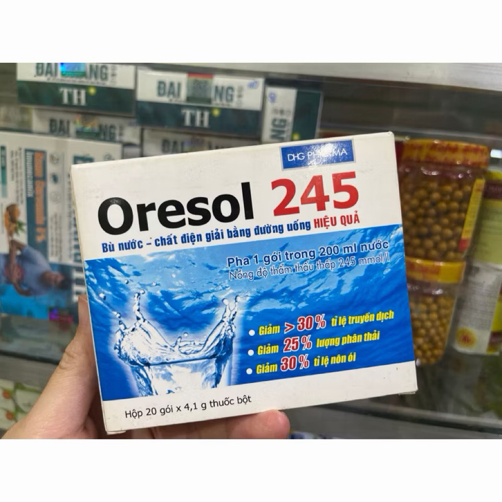 Bù Nước Oresol 245 DHG (hộp 20gói)- Nhà thuốc HT Vũ Thơm